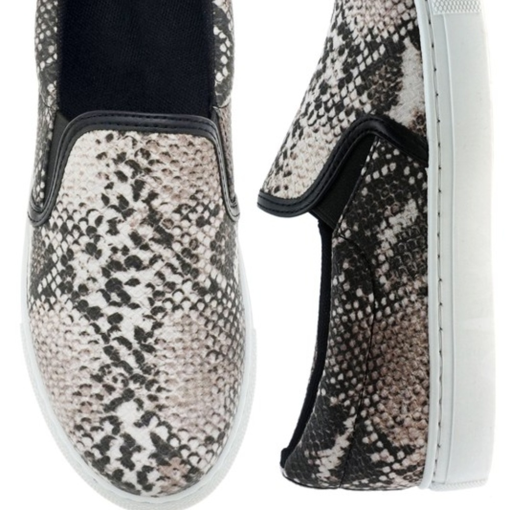 SLIP ON SNEAKERS  TRAVELER-4 TAUPE SNAKE